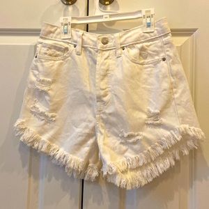 Wild fable white distressed high wasted woman’s shorts in size 2